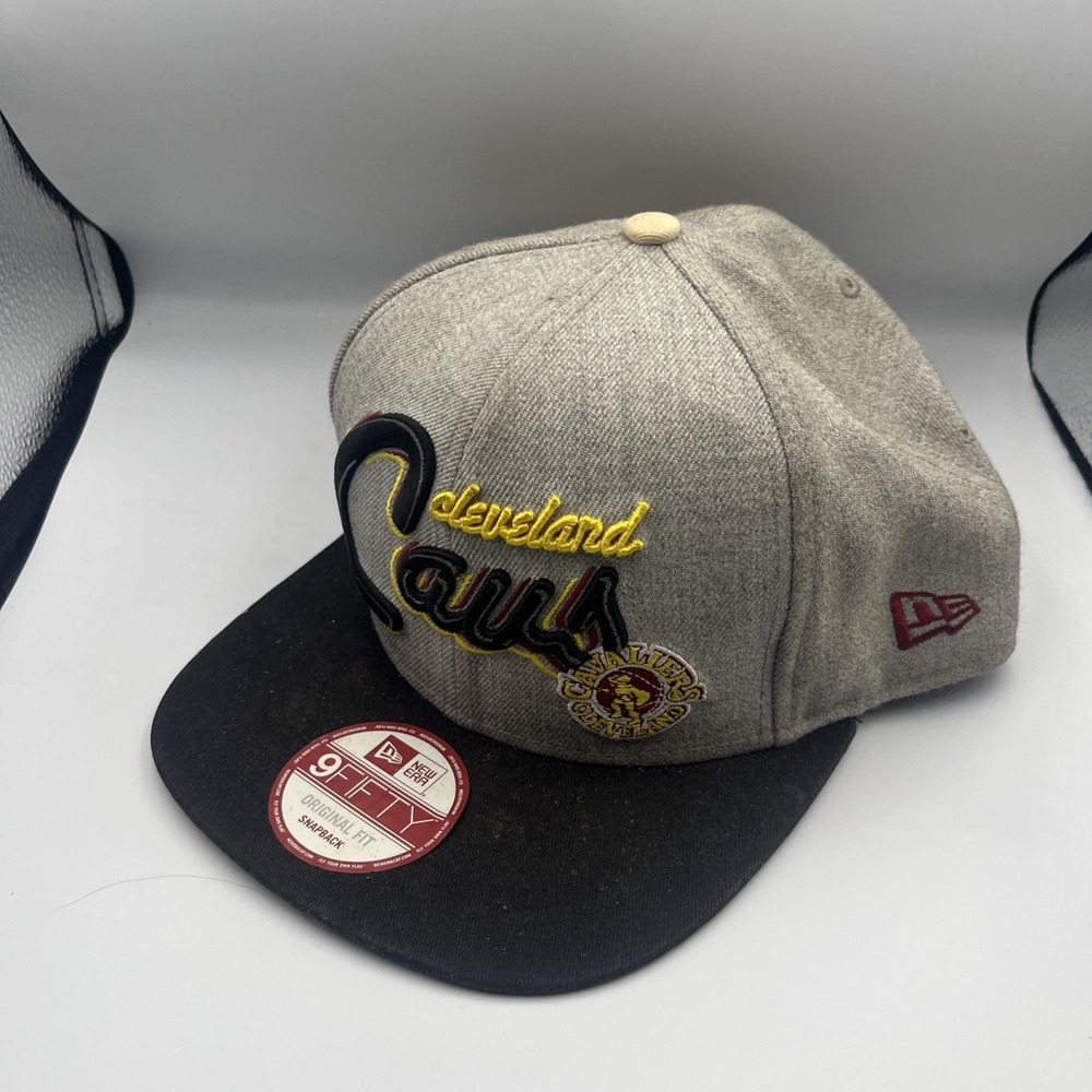 New Era 9Fifty Cleveland Cavaliers Snapback Hat Gray New- Rare
